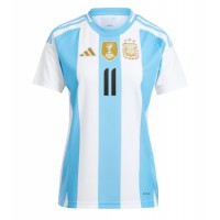 Dámy Fotbalový dres Argentina Angel Di Maria #11 Copa America 2024 Domácí Krátký Rukáv